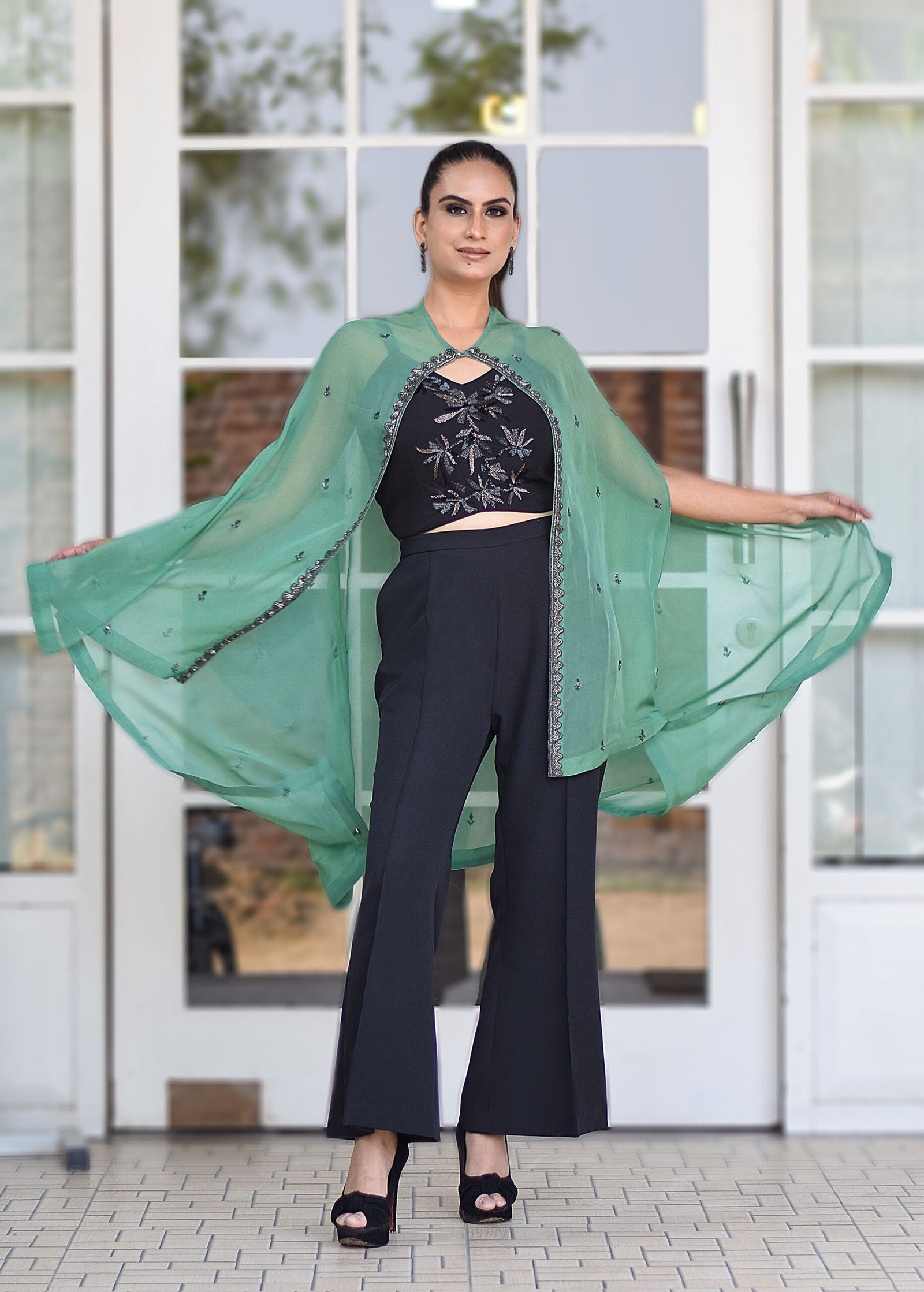 Black & Green 3 pc Co-ord set — alternate view 2
