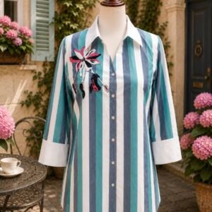 Aqua Petals Shirt
