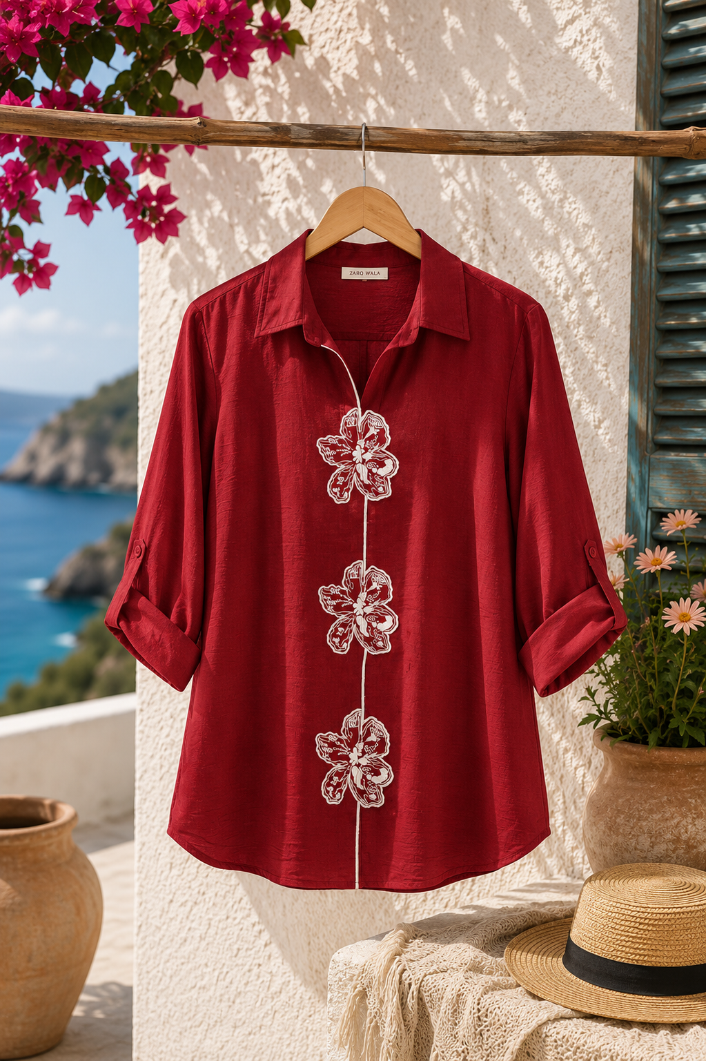 Crimson Blossom Shirt