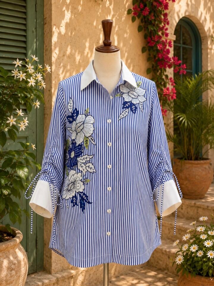 Azure Bloom Shirt