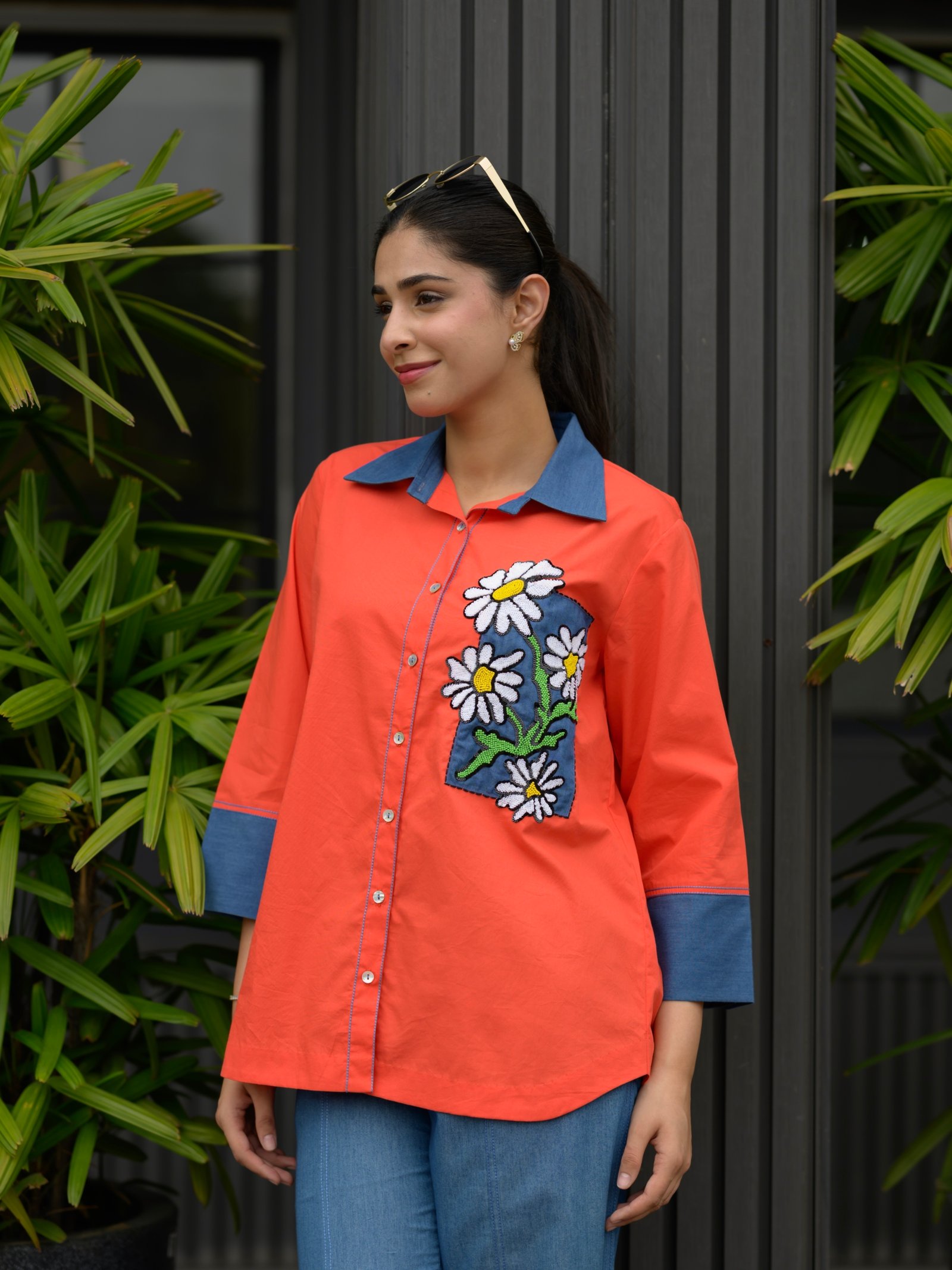 Scarlet Daisy Shirt — alternate view 4