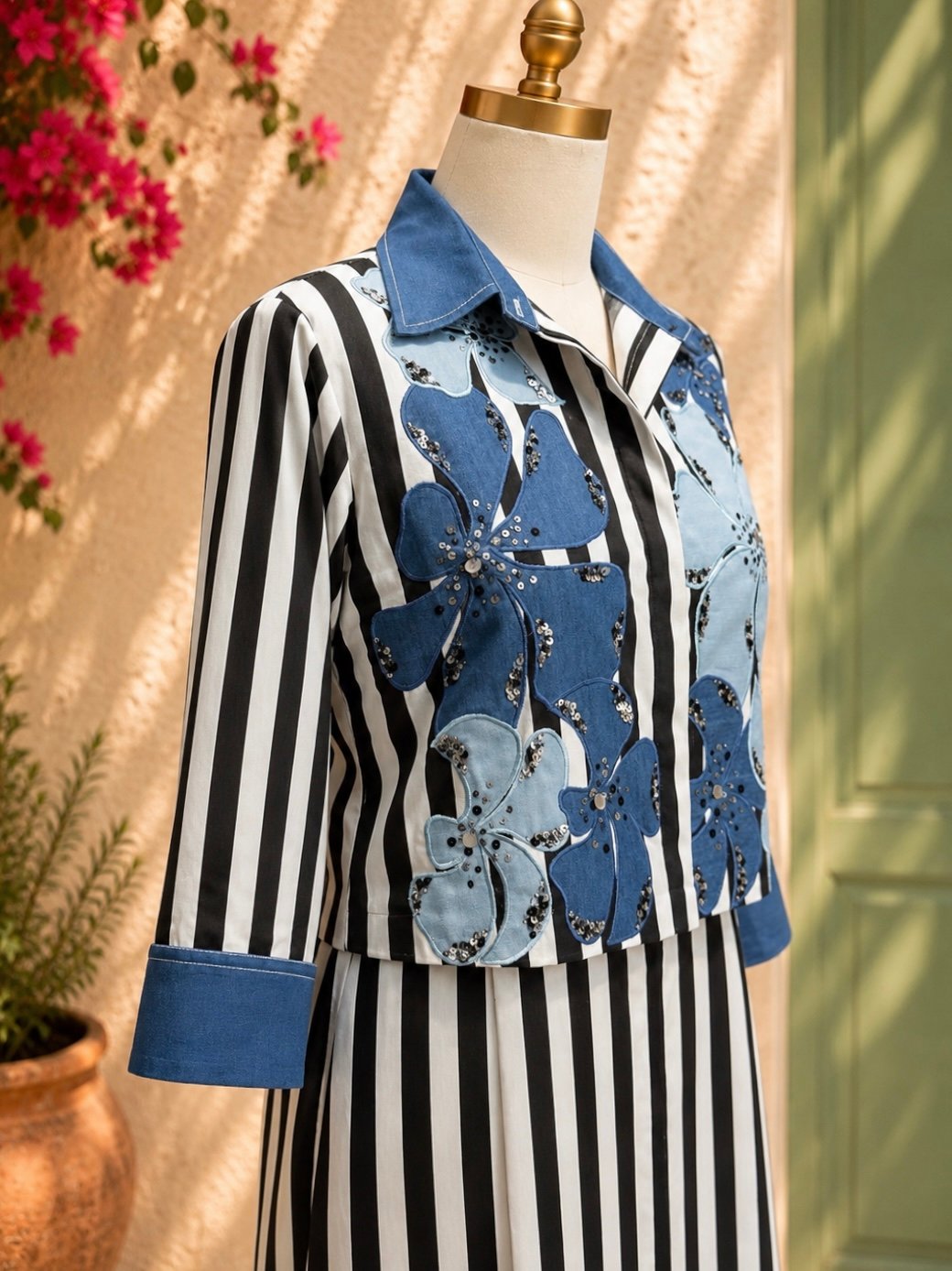 Azure Bloom Shirt Dress — alternate view 3
