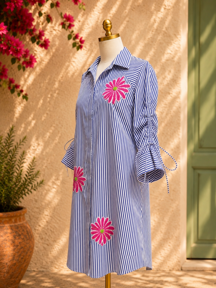 Pink Petal Shirt Dress — alternate view 3