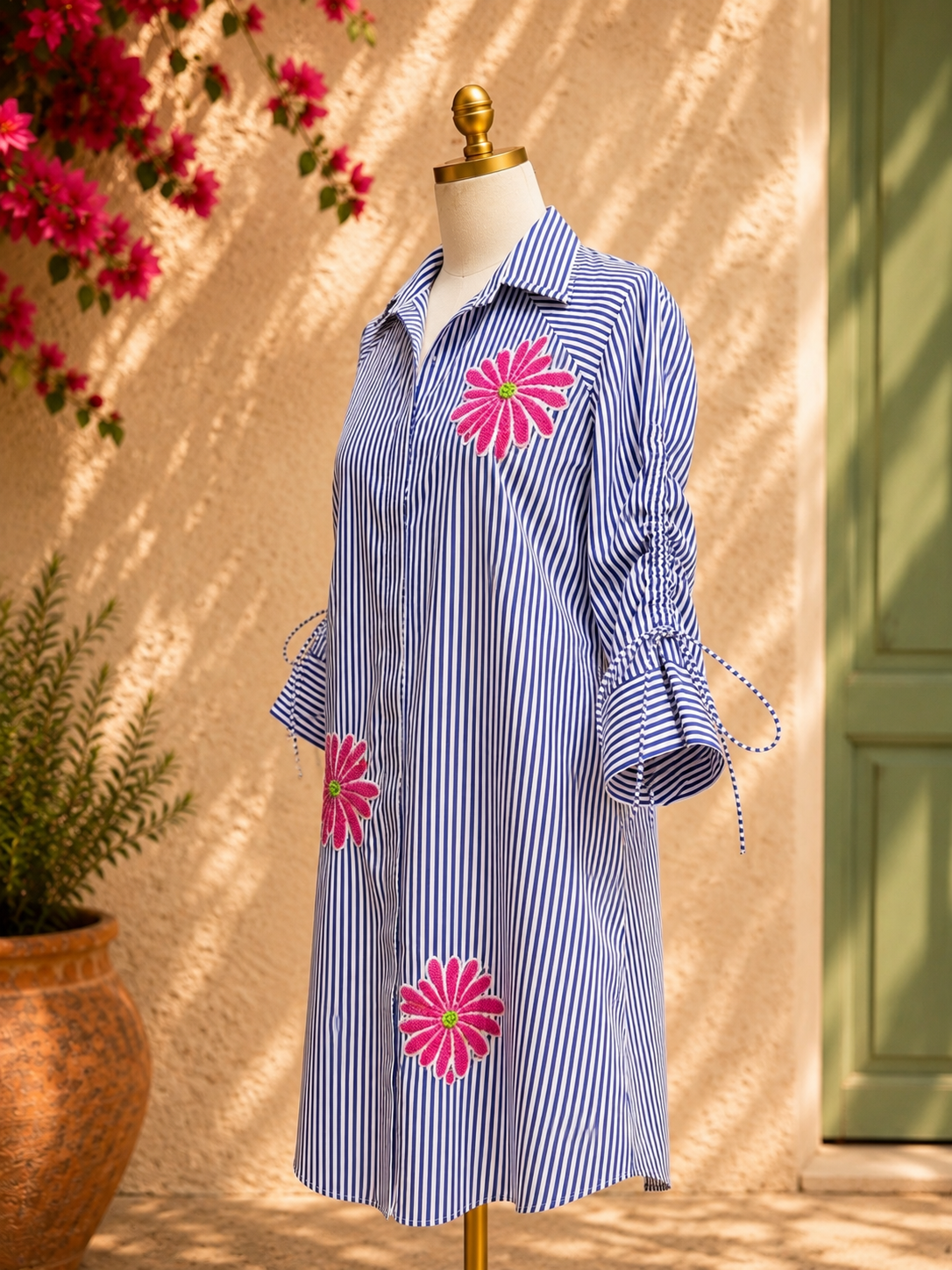 Pink Petal Shirt Dress — alternate view 3