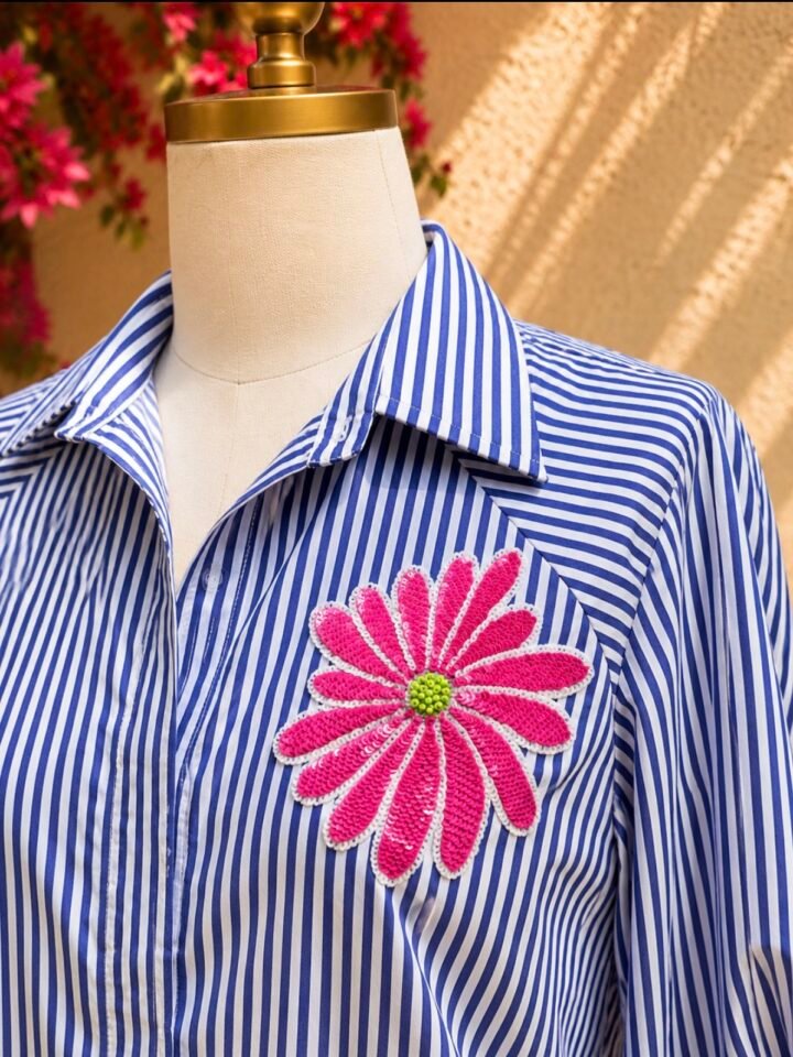 Pink Petal Shirt Dress — alternate view 2
