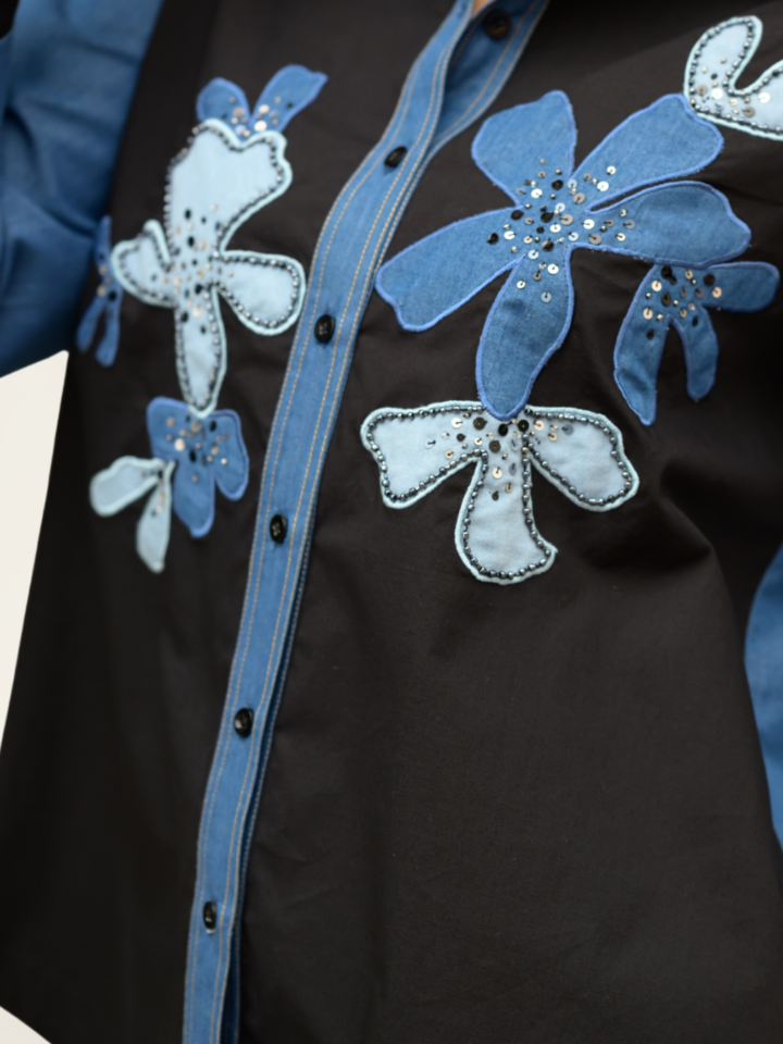Indigo Noir Shirt – detail 2