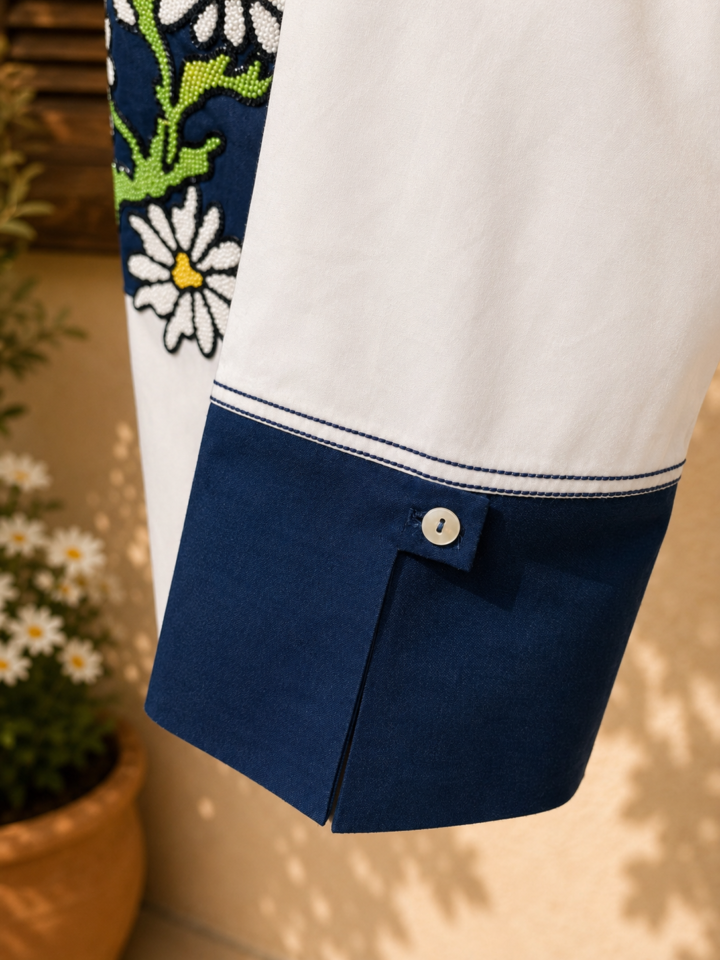 Ivory Daisy Shirt – detail 3