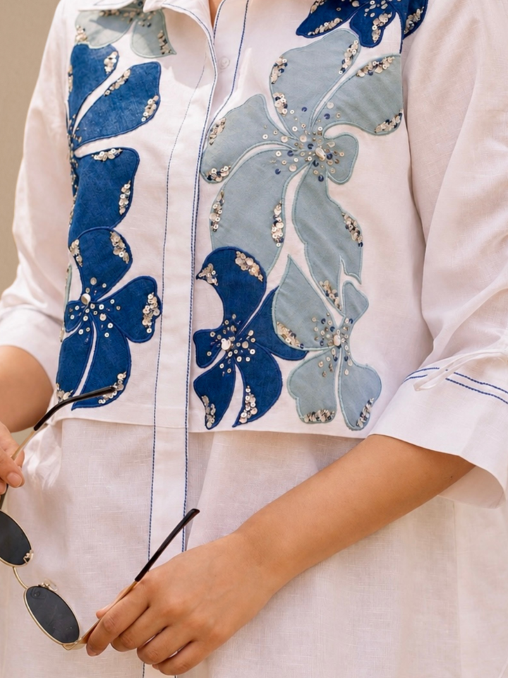 Ocean Petals Ivory – detail 2