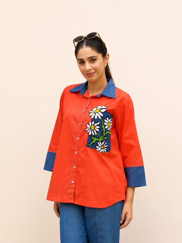 Scarlet Daisy Shirt