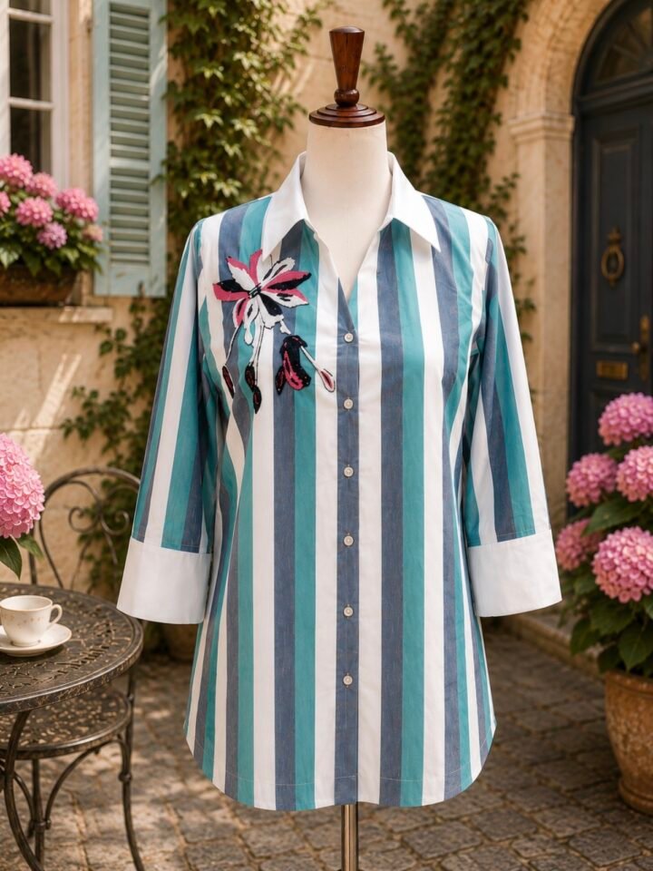 Aqua Petals Shirt