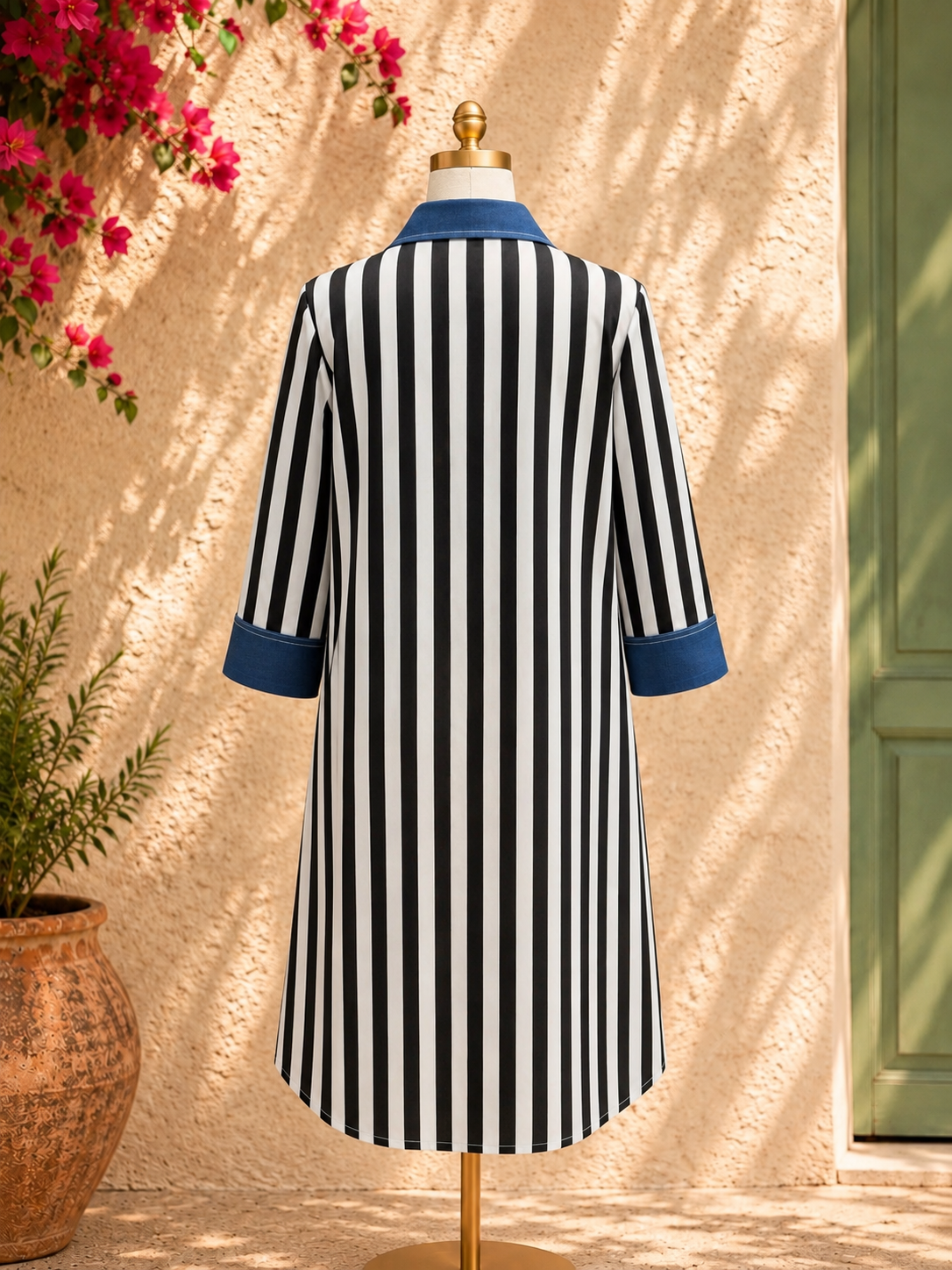 Azure Bloom Shirt Dress – detail 4