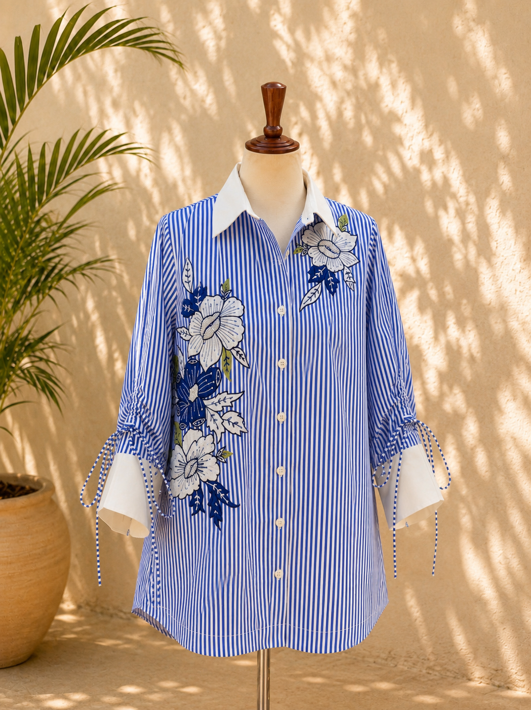 Azure Bloom Shirt – detail 4