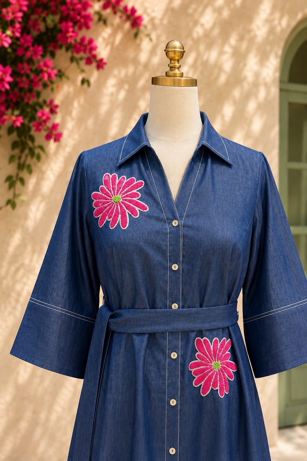 Bloom Denim Dress – detail 3