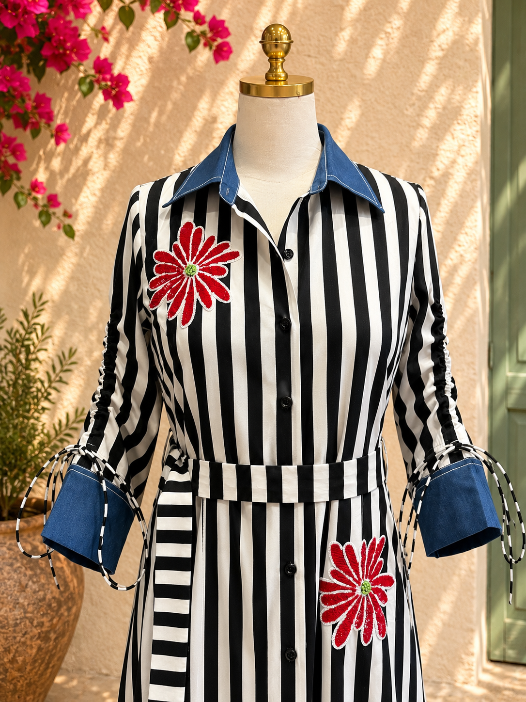 Bloom Stripe Dress – detail 2