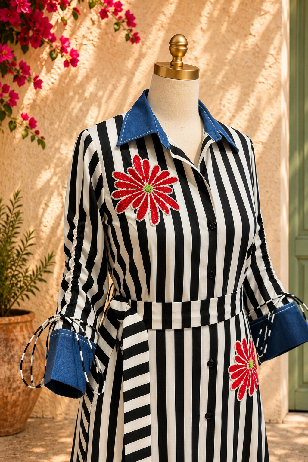 Bloom Stripe Dress – detail 3
