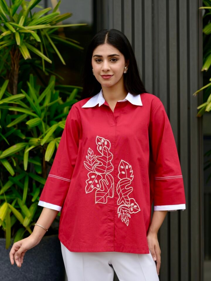 Crimson Vine Shirt – detail 2